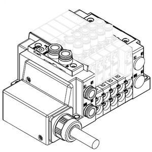 Manifold for Lead Wire, Top Ported, SS5Y3-12