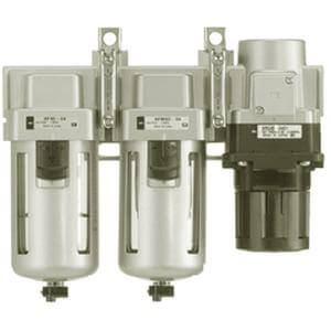 ACG20C~40C (FMR), Air Filter, Regulator w/Built-in Pressure Gauge, Mist Separator