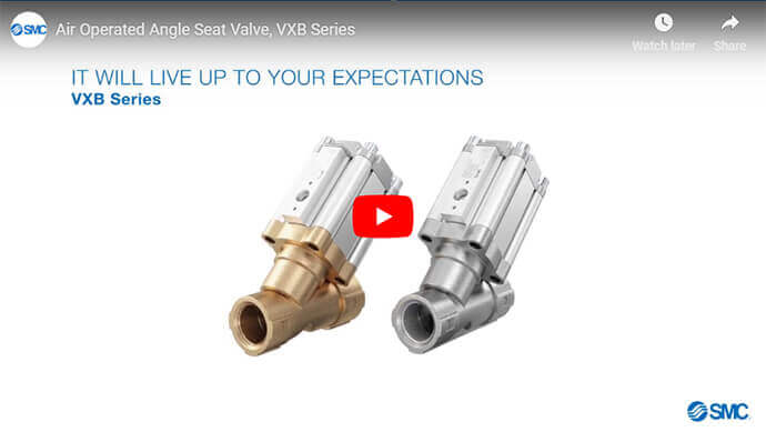 Air Operated Angle Seat Valve, VXB Series