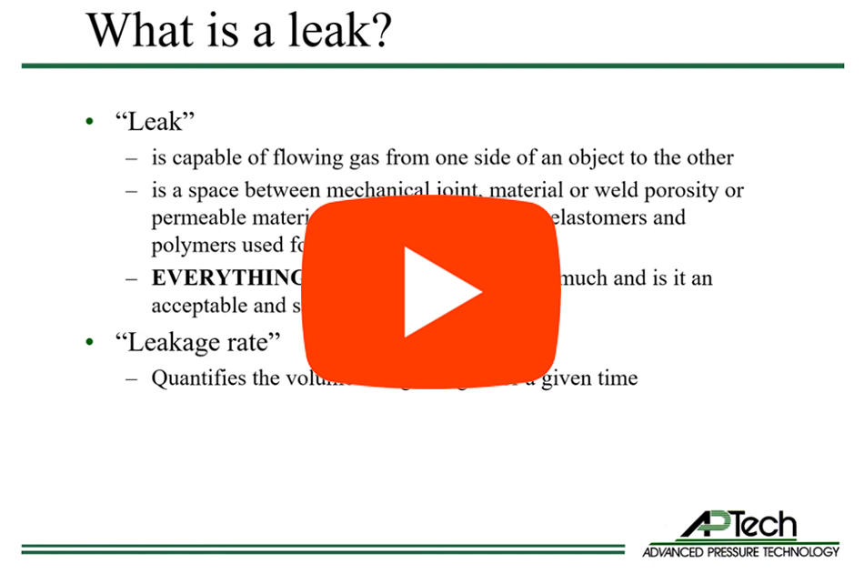Valve and Regulator Leak Detection Training