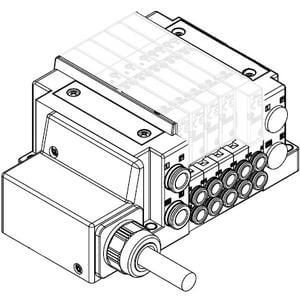 SS5Y3-10, 3000 Series Manifold, Lead Wire (IP67)