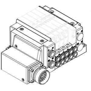 SS5Y3-10M, 3000 Series Manifold, Circular Connector (IP67)