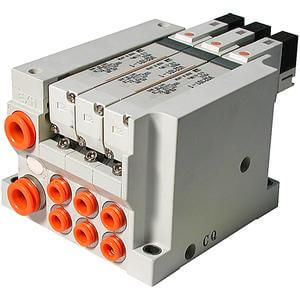 VV5Q21-L, 2000 Series, Base Mounted Manifold, Plug-in, Lead Wire Cable