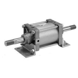 SMC C(D)S2W, Air Cylinder, Double Acting, Double Rod