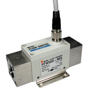 SMC PF2W5*T, Digital Water Flow Sensor, High-Temp, Remote, IP65, 0.5-40 Lpm