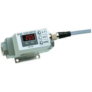PF2A7, Digital Air Flow Sensor, 2-Color Display, IP65, 1-500 Lpm