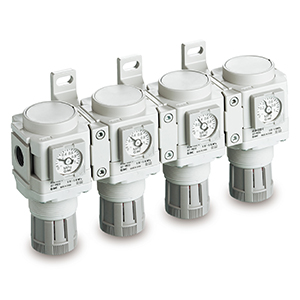 AR20M-D to AR40M-D, Modular Style Common Supply Regulator & Regulator with Backflow Function