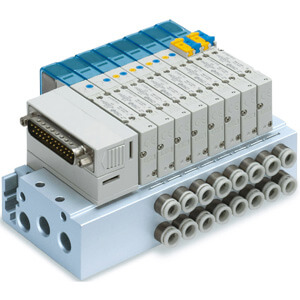 SS5Y7-50/51, 7000 Series Manifold, D-sub Connector, Flat Ribbon, PC Wiring System Compatible (IP40)