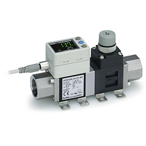 SMC PF3W7, Digital Water Flow Sensor, 2-Screen 3-Color Display, IP65, 0.5-250 Lpm