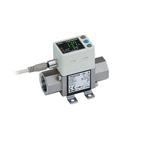 SMC 25A-PF3W7, Digital Water Flow Sensor, 2-Screen 3-Color Display, IP65, 0.5-100 Lpm, Secondary Battery