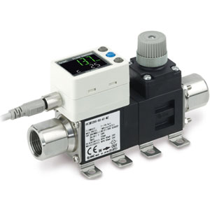 SMC PF3W7-Z, Digital Water Flow Sensor, Lightweight, 2-Screen 3-Color Display, IP65, 0.5-100 Lpm