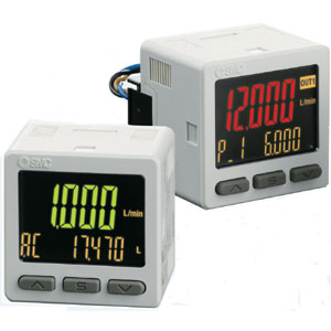 PFG3, Digital Flow Monitor, 3-Screen 3-Color, IP40, for PFMB, PF2MC or PF3A Sensors