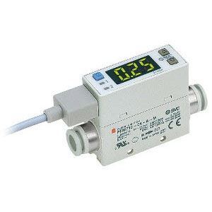 SMC 25A-PFM7, Digital Air Flow Sensor, 2-Color Display, IP40, 0.2-100 Lpm, Secondary Battery