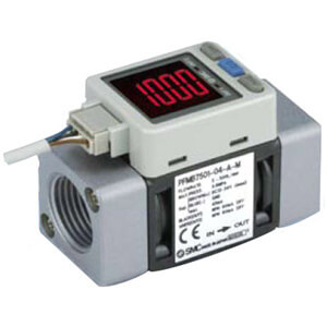 SMC 25A-PFMB, Digital Air Flow Sensor, 2-Color Display, IP40, 5-2000 Lpm, Secondary Battery