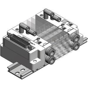 SS5J2, Manifold, D-Sub Connector Kit, Flat Ribbon Cable Kit, PC Wiring