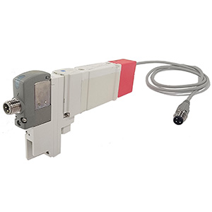 SY5100-X32, 5 port 2 position single solenoid valve with a return spring