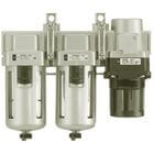 ACG20C~40C (FMR), Air Filter, Regulator w/Built-in Pressure Gauge, Mist Separator