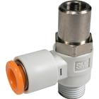 AS*1F-T, Speed Controller, One-touch Fitting, Elbow & Universal Style, Tamper Proof