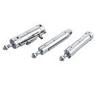 HF2A-CG5, Stainless Steel Cylinder, Non-Adjustable Air Cushion, For Food Manufacturing and Process Application