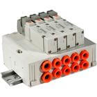 SS5Y5-45-, serie 5000, manifold modulare, montaggio guida DIN, cablaggio individuale